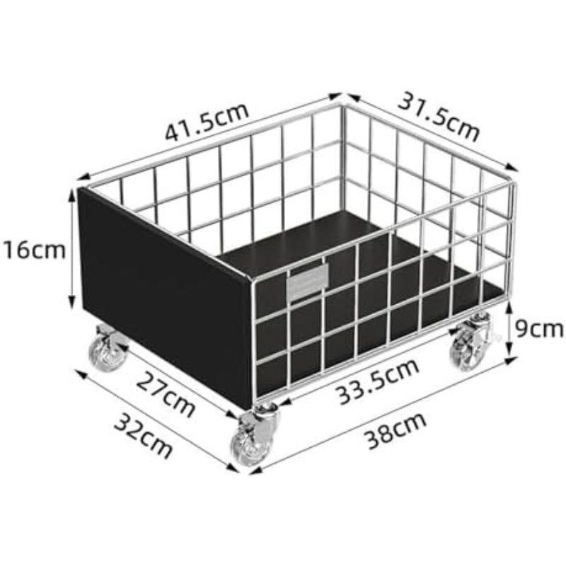 2‑Pack Rolling Under‑Desk & Under‑Sink Utility Storage Cart