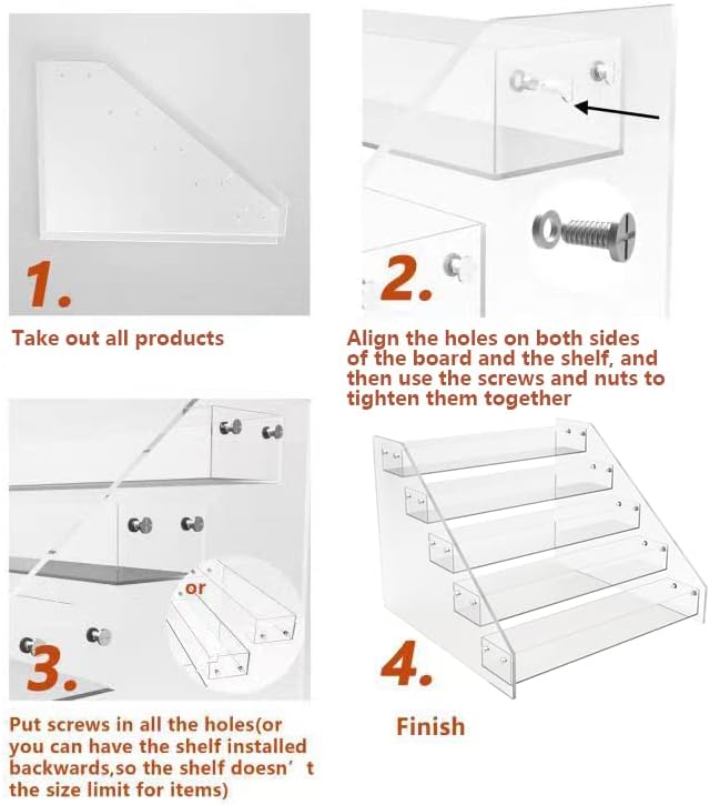 6‑Tier Clear Acrylic Spice Rack