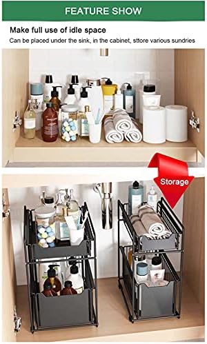 2‑Tier Pull‑Out Multi‑Purpose Under‑Sink Storage Rack