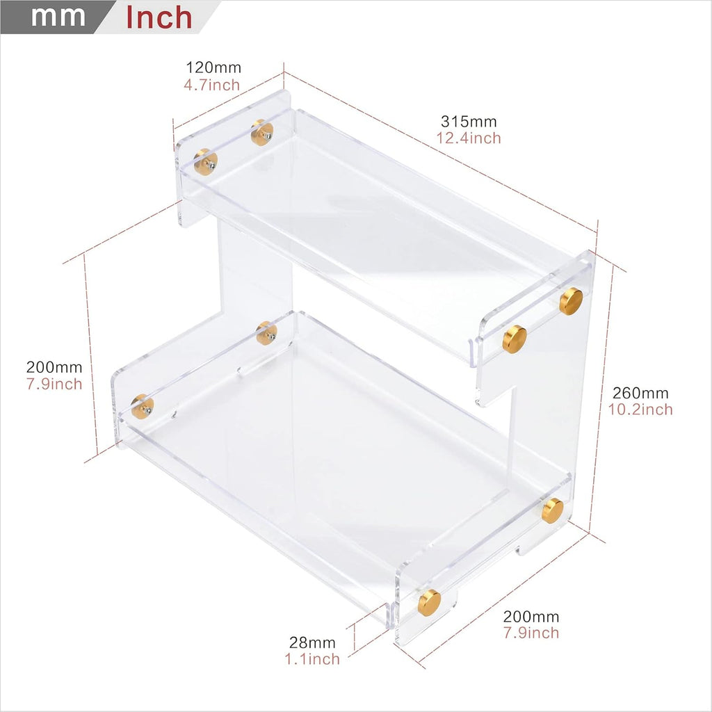 2‑Tier Acrylic Countertop Storage Organizer