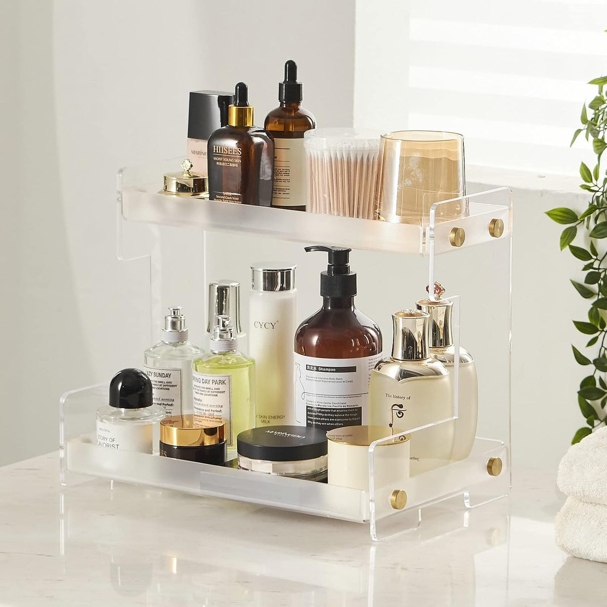 2‑Tier Multi‑Room Countertop Storage Organizer