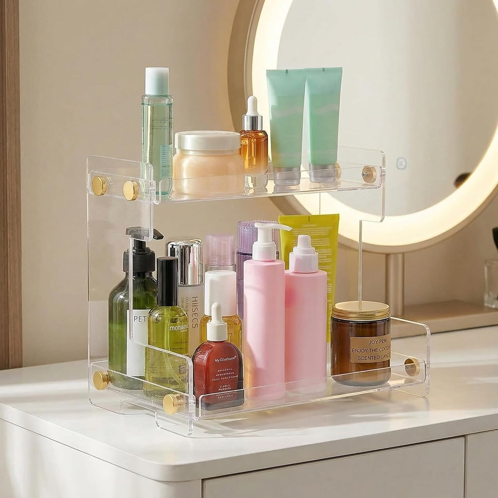 2‑Tier Acrylic Countertop Storage Organizer