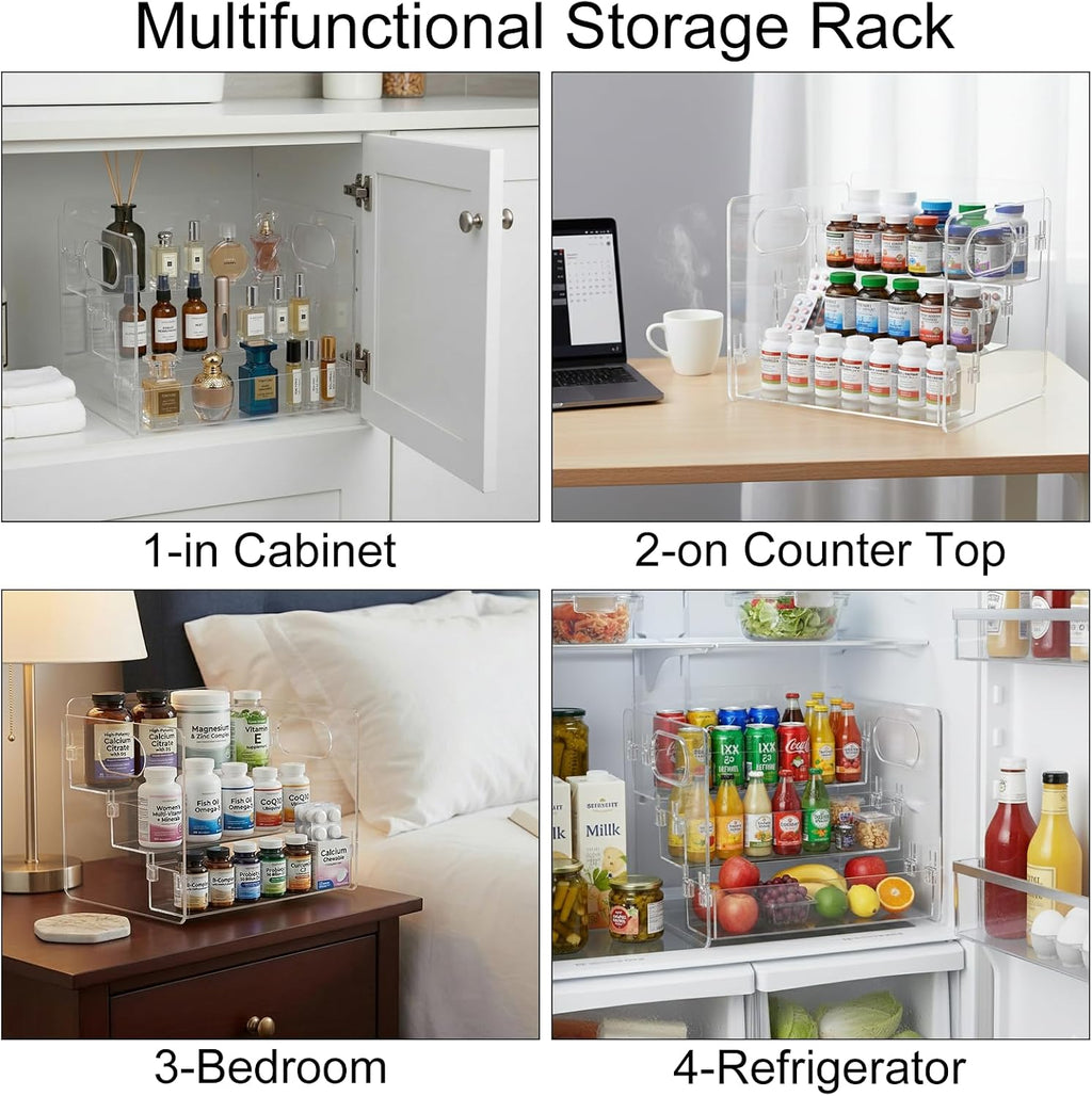 3‑Tier Countertop Vitamin & Medicine Organizer