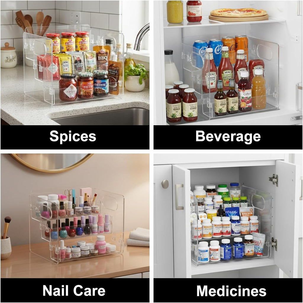 3‑Tier Countertop Vitamin & Medicine Organizer