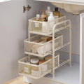 White 3‑Tier Pull‑Out Under‑Sink Organizer