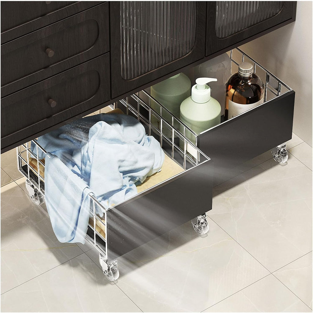 Rolling Multi‑Function Mobile Storage Cart with Wheels