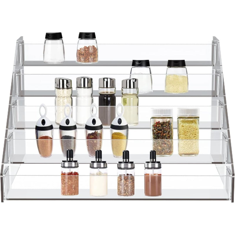 Acrylic Tiered Kitchen Spice Rack Organizer