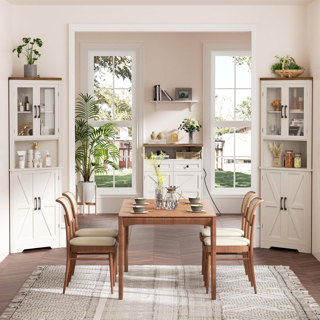 67" Tall Farmhouse Corner Cabinet