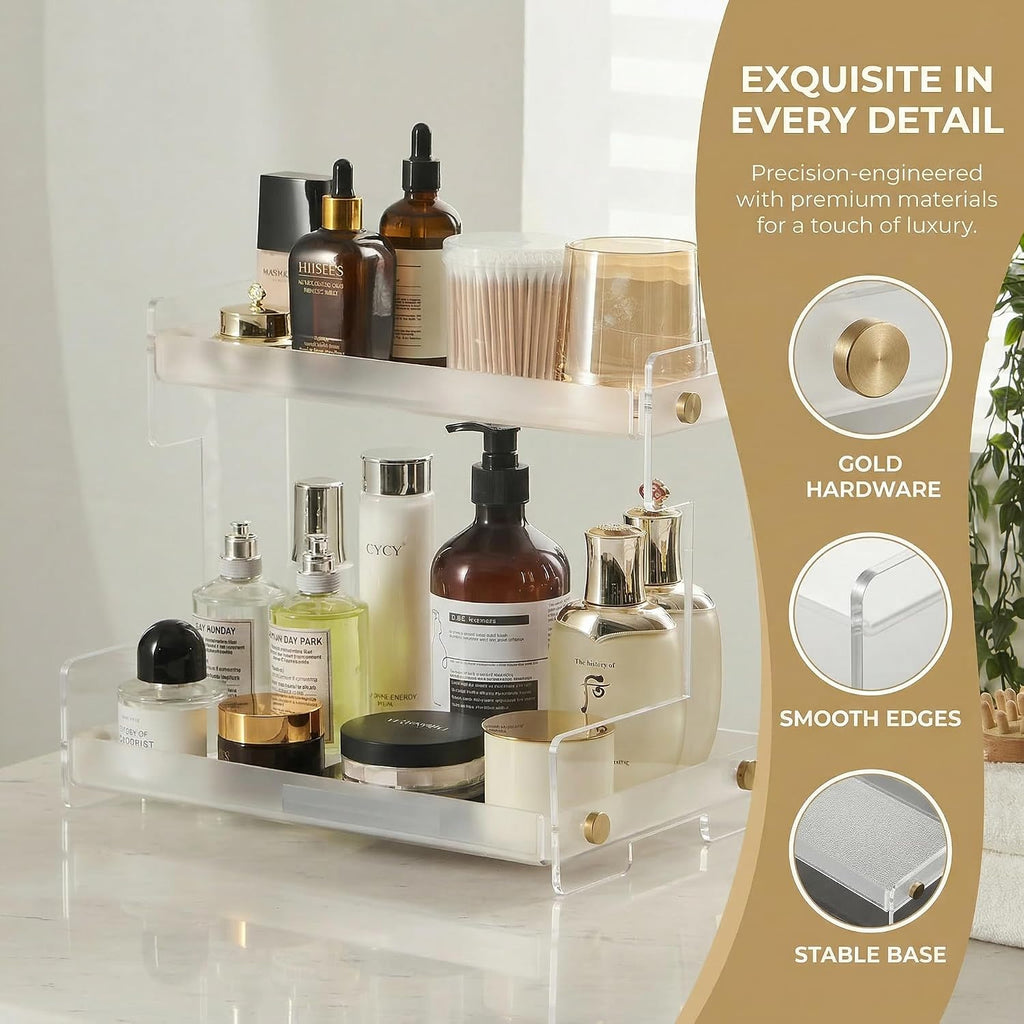 2‑Tier Multi‑Room Countertop Storage Organizer