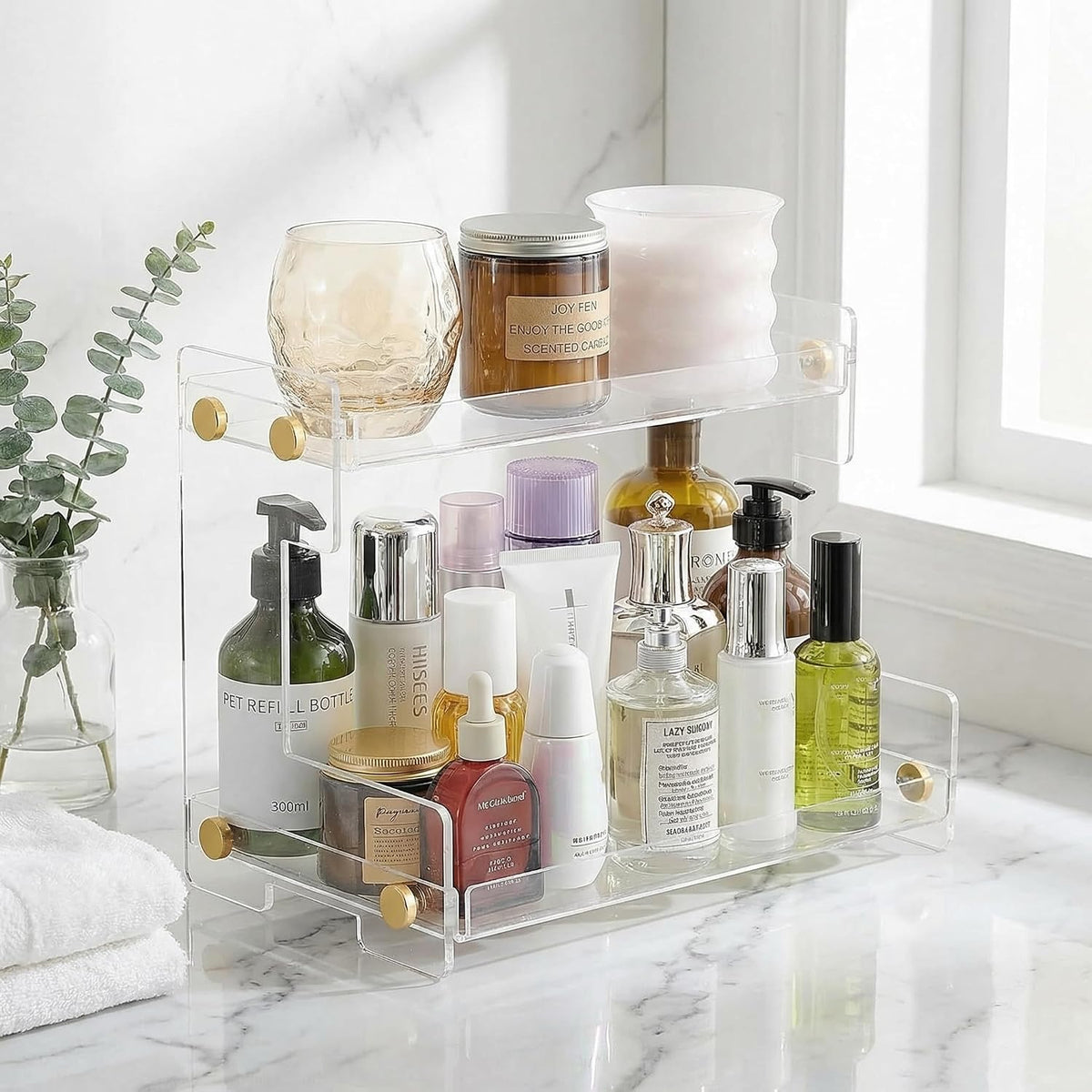2‑Tier Acrylic Countertop Storage Organizer