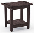 Espresso HDPS Shower Bench with Shelf