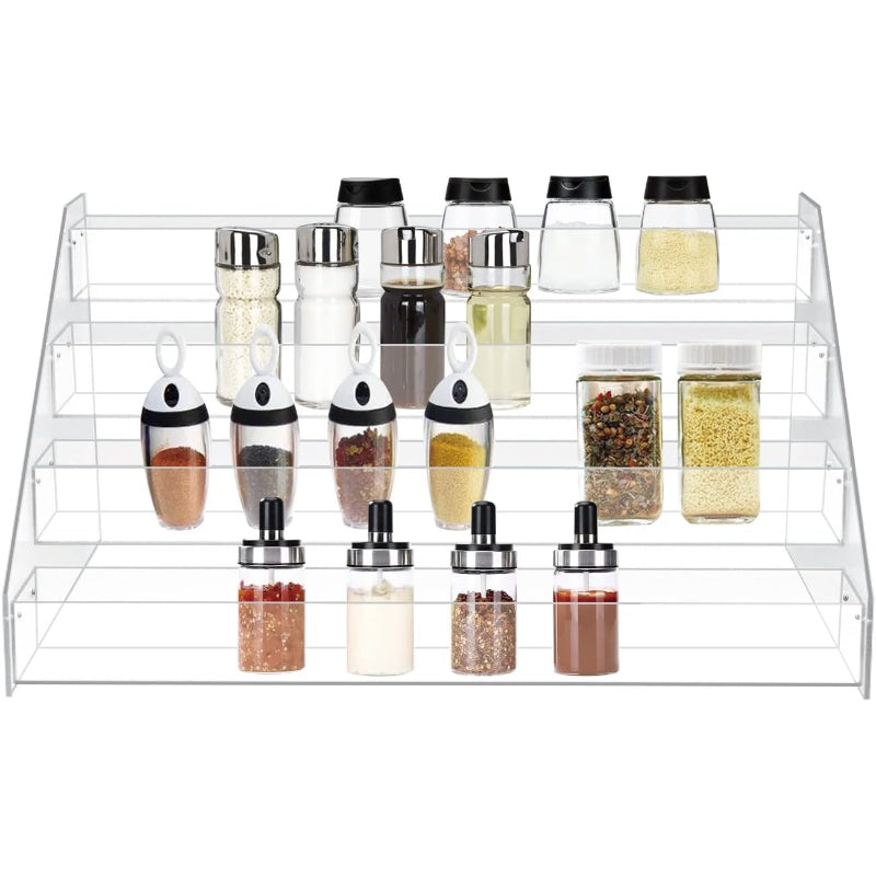 Acrylic Tiered Kitchen Spice Rack Organizer