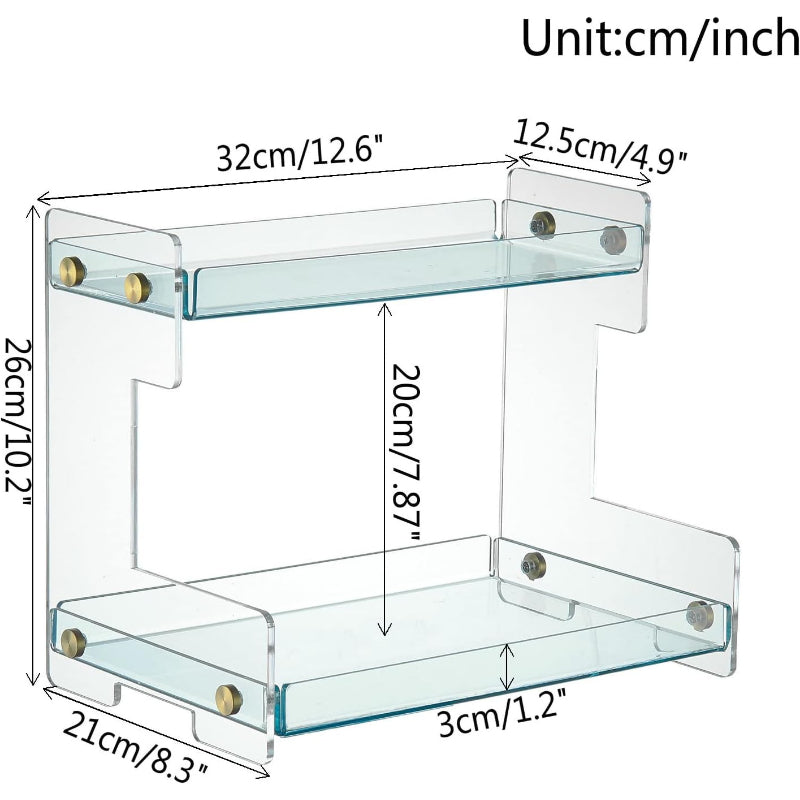 2‑Tier Multi‑Room Countertop Storage Organizer